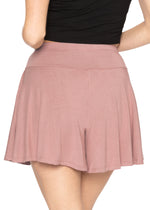 Women's Junior and Plus Size Flowy Skort Wide Leg Shorts (Skirt / Shorts) with Pockets