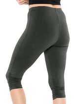 Oh So Soft Knee Length Cuff Ruched Leggings