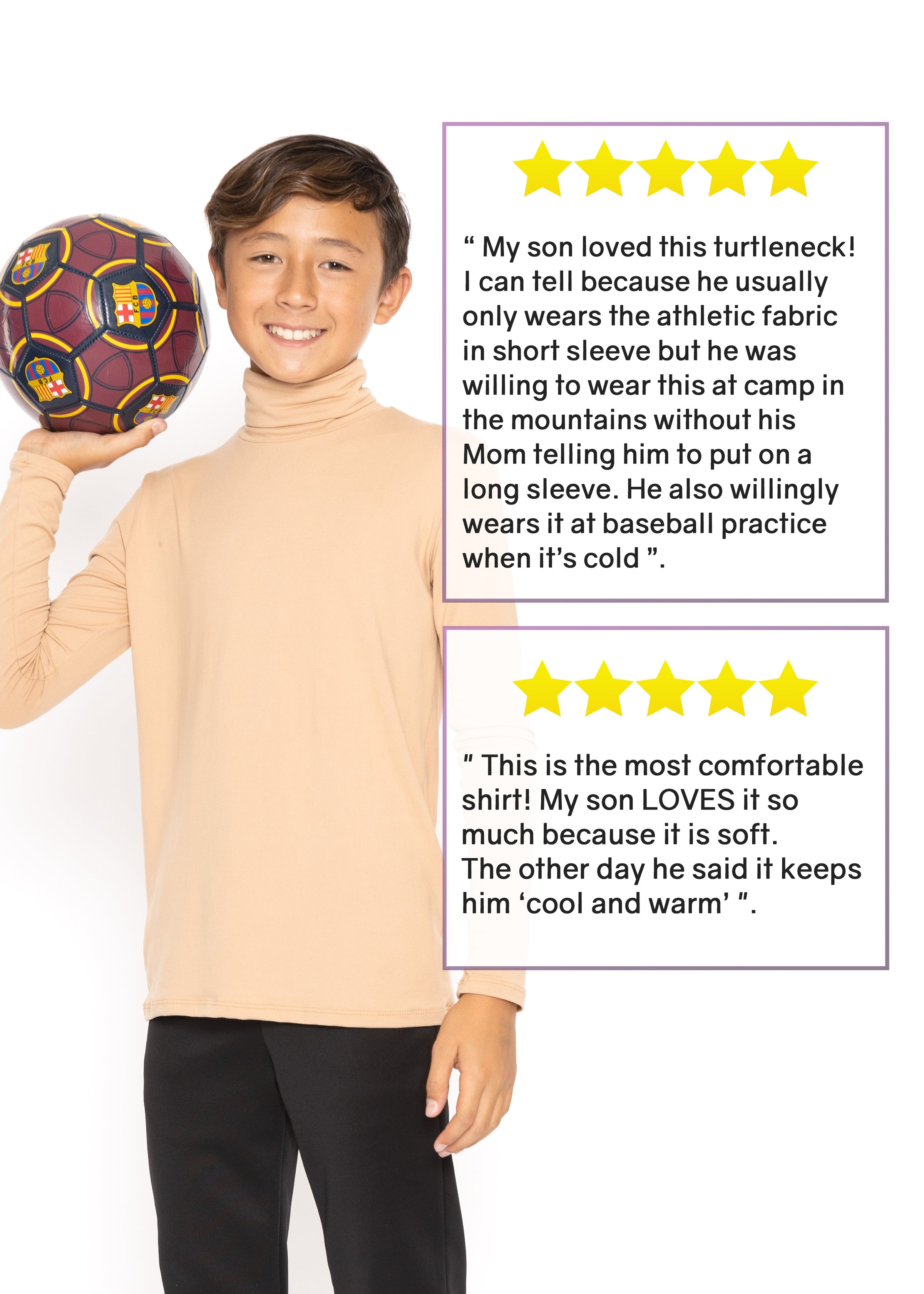 Stretch is Comfort Boy s Turtleneck Shirt Stretch Is Comfort