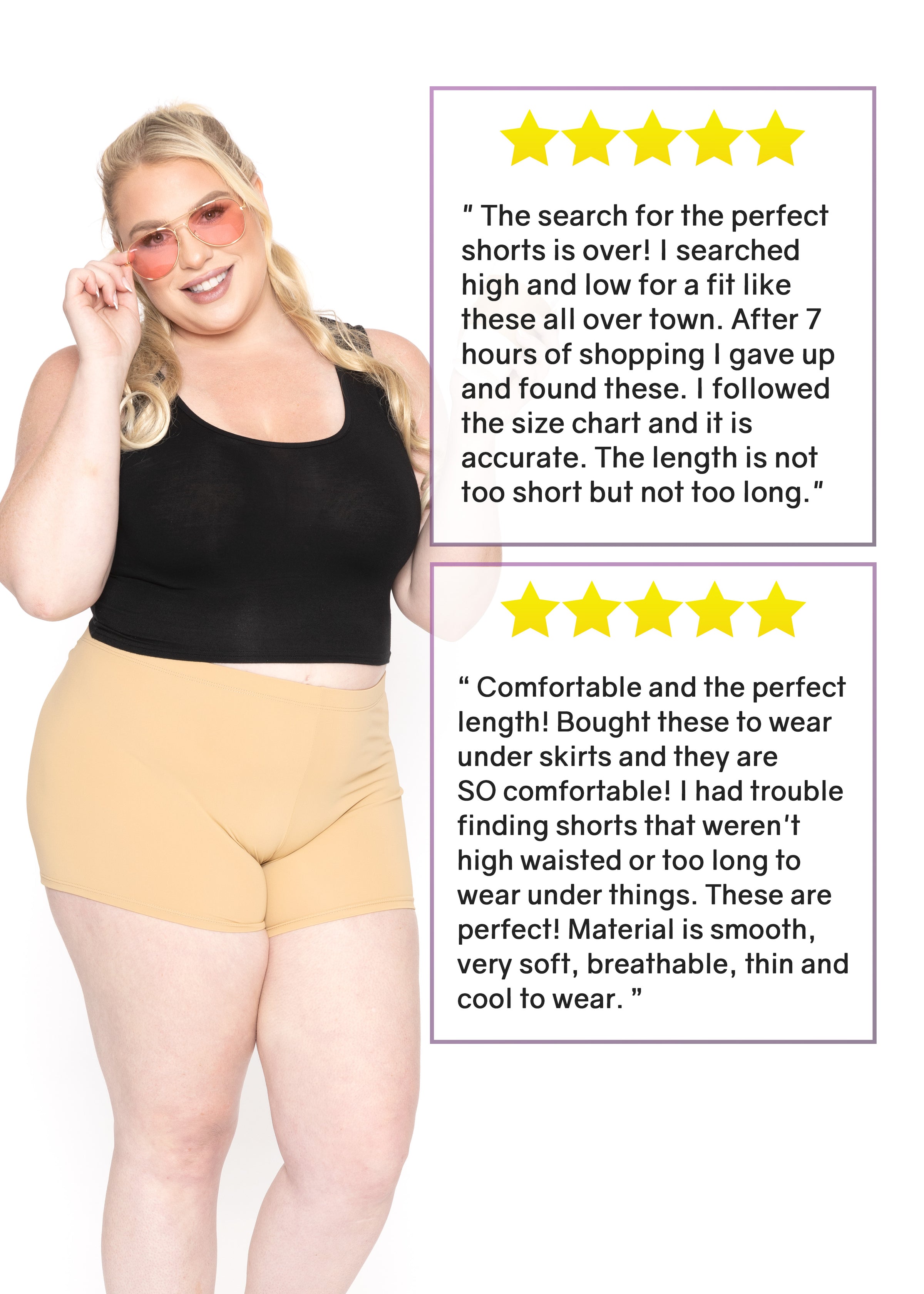 STRETCH IS COMFORT Women's Plus Size Nylon/Spandex Booty Shorts | X-Large -  3X