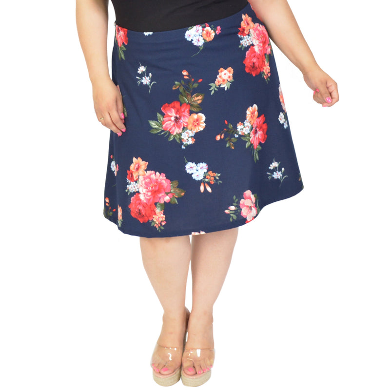 Knee Length A-Line Flowy Skirt | Comfortable Clothes for Women | S-5XL